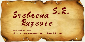 Srebrena Ružević vizit kartica